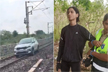Video: Woman drives car on railway track in Telangana, 15 trains diverted